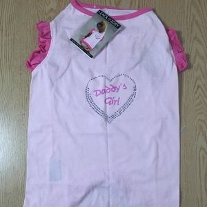 New Doggie🐶 Rhinestones “Daddy’s Girl” T-shirt Size Large Fits Chest 24”-28”